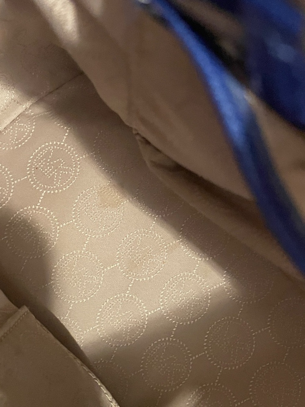 Michael Kors Royal Blue Saffiano Leather Satchel with Gold Hardware - Picture 7 of 7